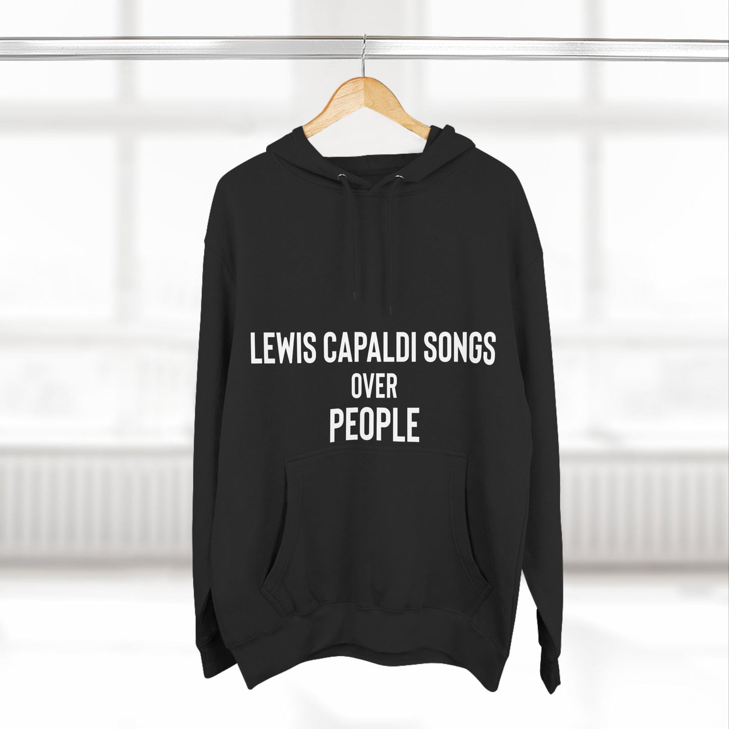 Lewis Capaldi Three-Panel Fleece Hoodie - Lewis Capaldi songs over people