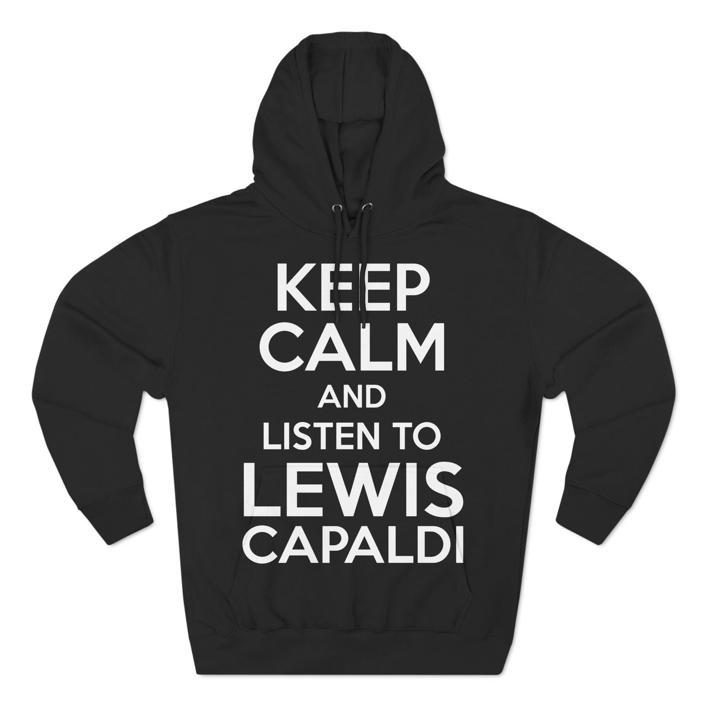 Lewis Capaldi Three-Panel Fleece Hoodie - Keep calm and listen to Lewis Capaldi