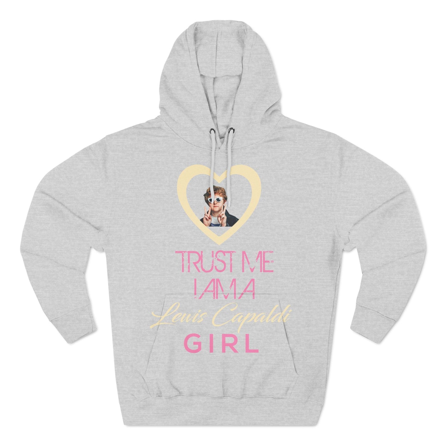 Lewis Capaldi Three-Panel Fleece Hoodie - Trust me I am a Lewis Capaldi girl