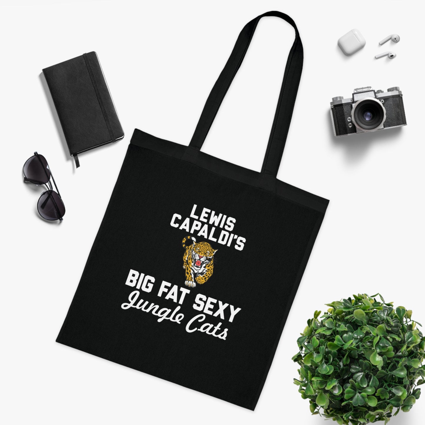 Lewis Capaldi Cotton Tote Bag - Big Fat Sexy Jungle Cats