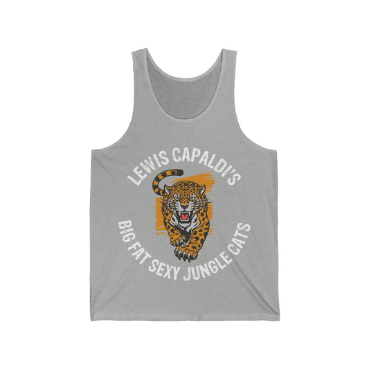 Lewis Capaldi Unisex Jersey Tank Top - Big Fat Sexy jungle cats