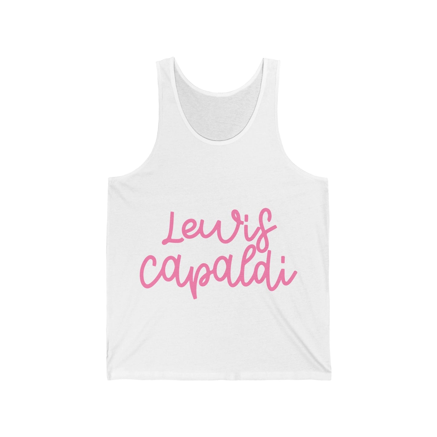 Lewis Capaldi Unisex Jersey Tank Top - Writing