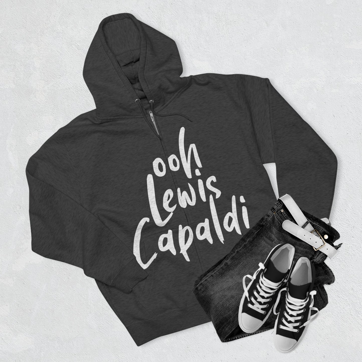 Lewis Capaldi Unisex Zip Hoodie - Ooh Lewis Capaldi