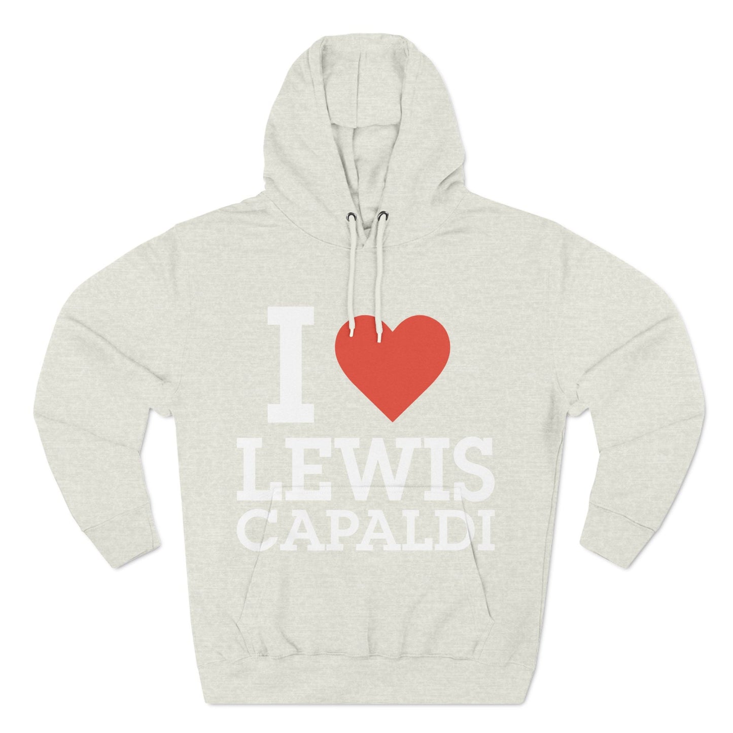 Lewis Capaldi Three-Panel Fleece Hoodie - I love Lewis Capaldi