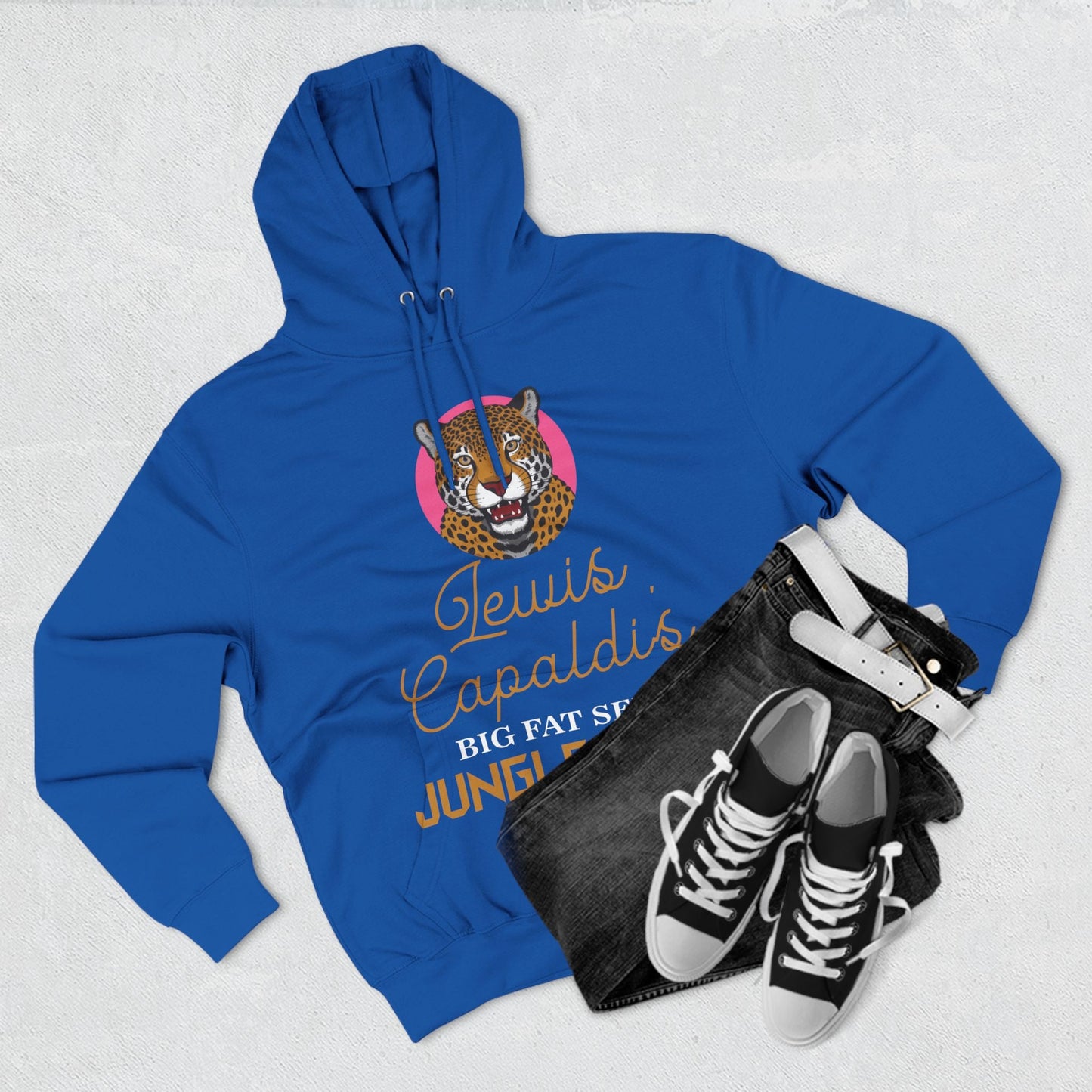 Lewis Capaldi Three-Panel Fleece Hoodie - Big Fat Sexy Jungle Cats - Hoodie