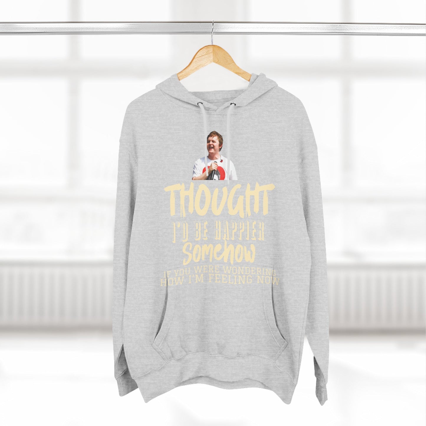 Lewis Capaldi Three-Panel Fleece Hoodie - Thought I'd be happier