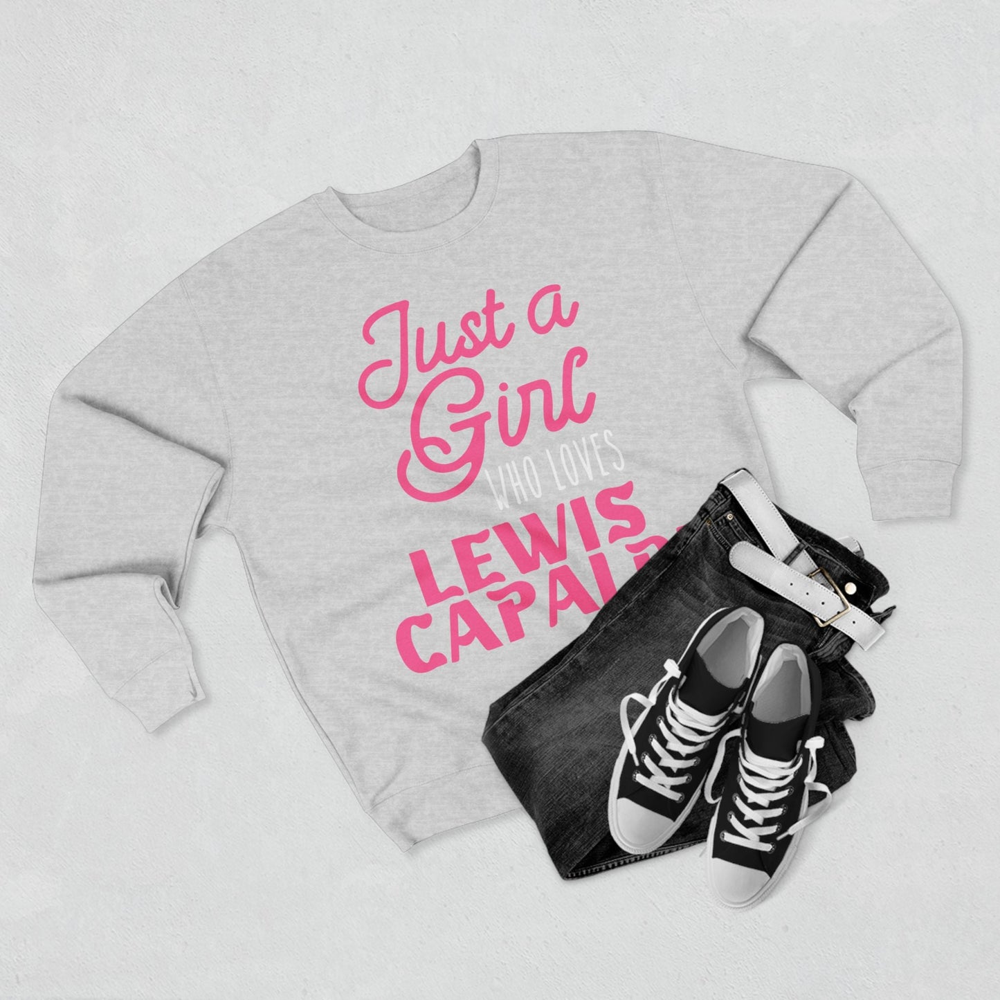 Lewis Capaldi Unisex Crewneck Sweatshirt - Just a girl who loves Lewis Capaldi