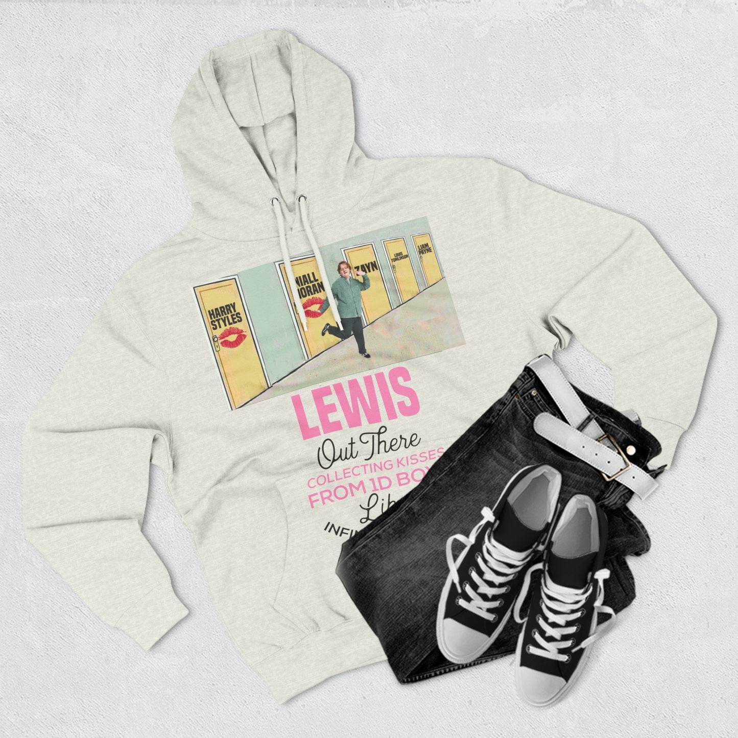 Lewis Capaldi Three-Panel Fleece Hoodie - Lewis out there collecting kisses from 1D boys