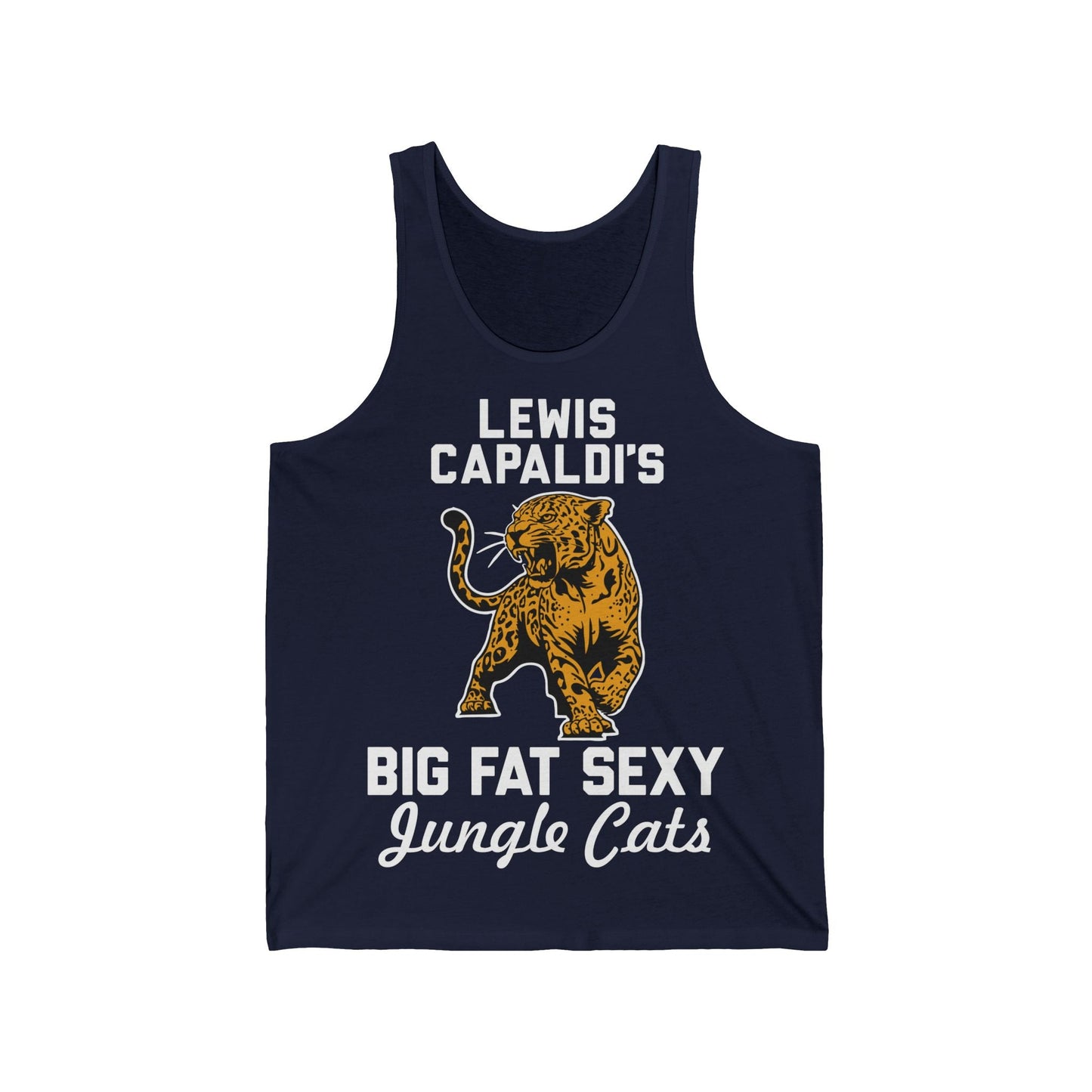 Lewis Capaldi Unisex Jersey Tank Top - Big Fat Sexy jungle cats