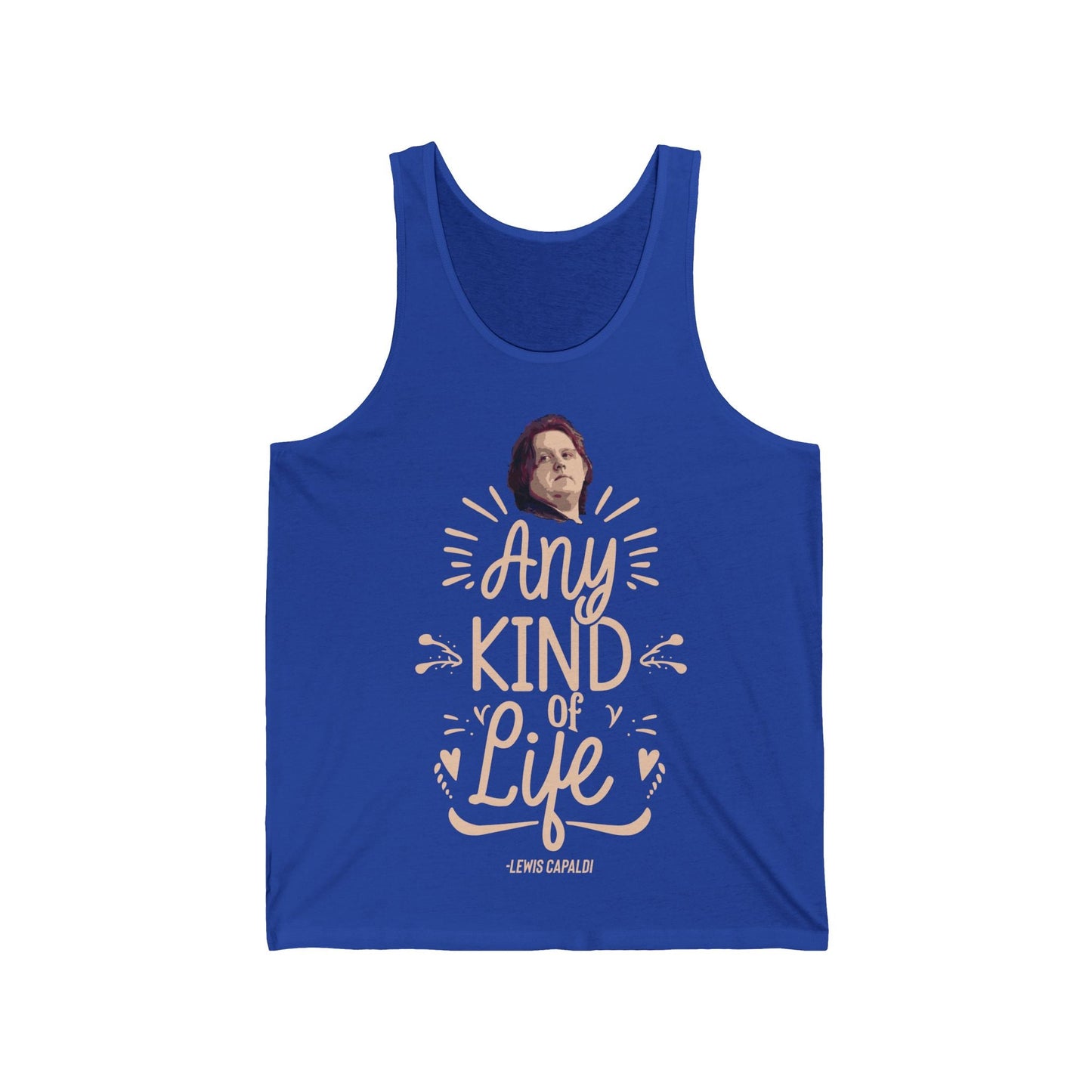 Lewis Capaldi Unisex Jersey Tank Top - Any kind of life