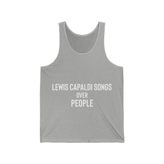 Lewis Capaldi Unisex Jersey Tank Top - Lewis Capaldi songs over people