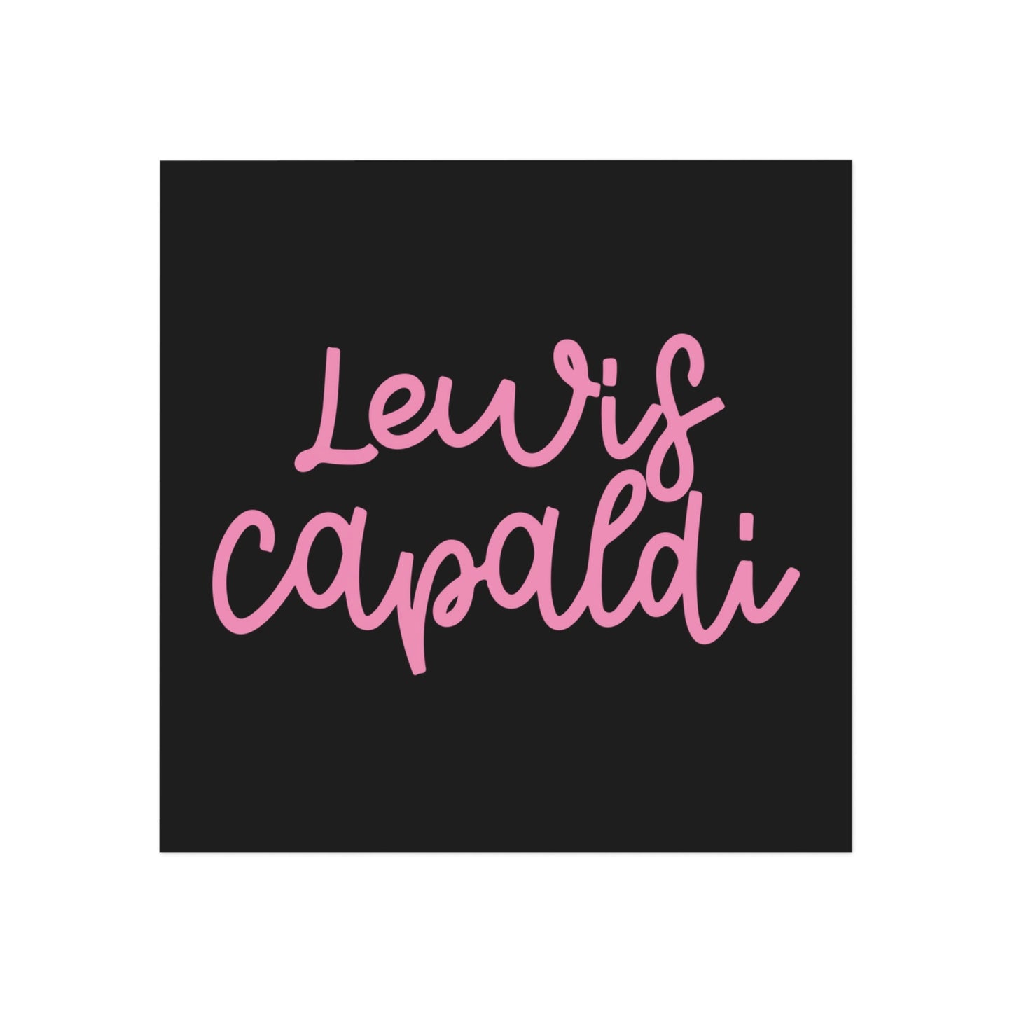 Lewis Capaldi Square Magnet - Writing