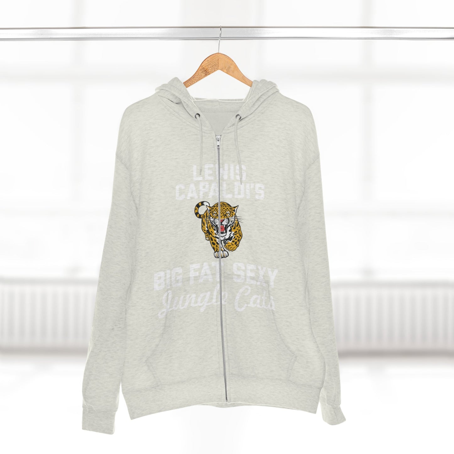 Lewis Capaldi Unisex Zip Hoodie - Big Fat Sexy Jungle Cats