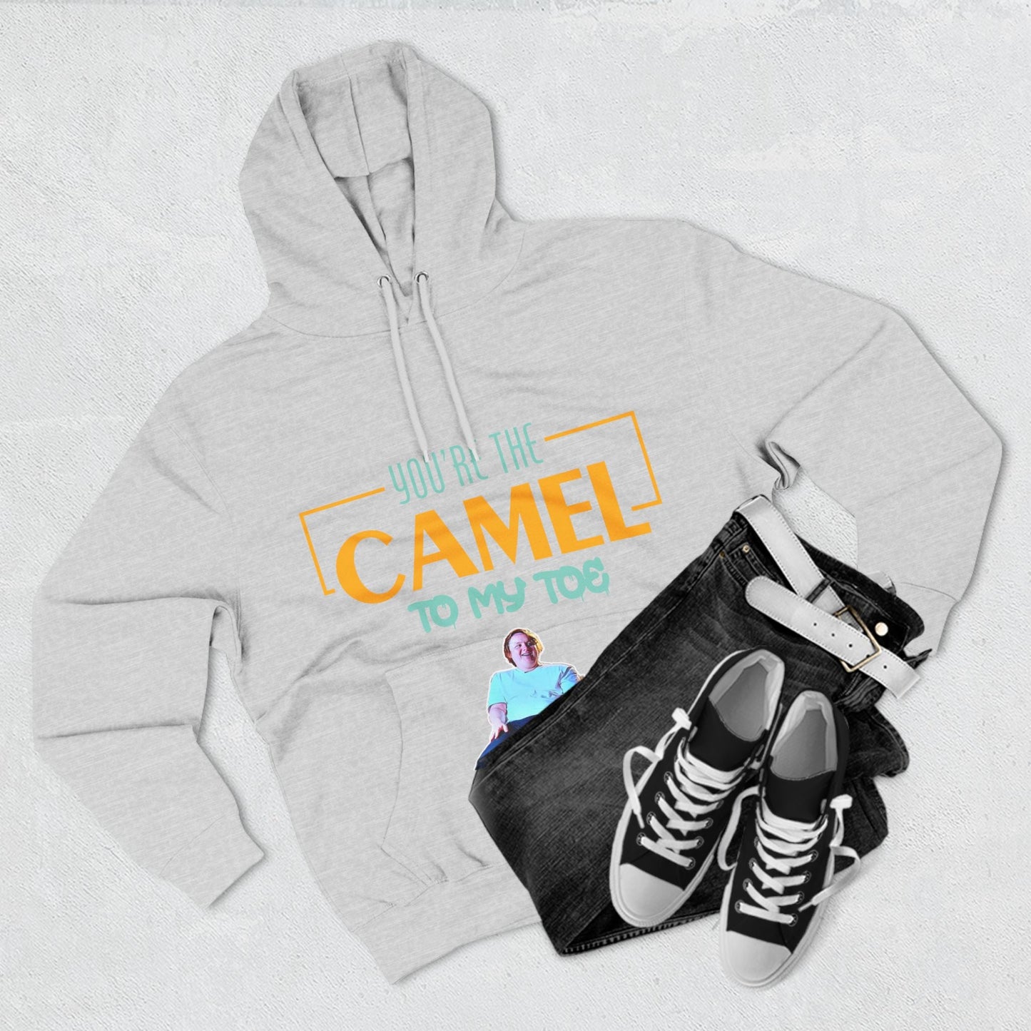 Lewis Capaldi Three-Panel Fleece Hoodie - You're the camel to my toe