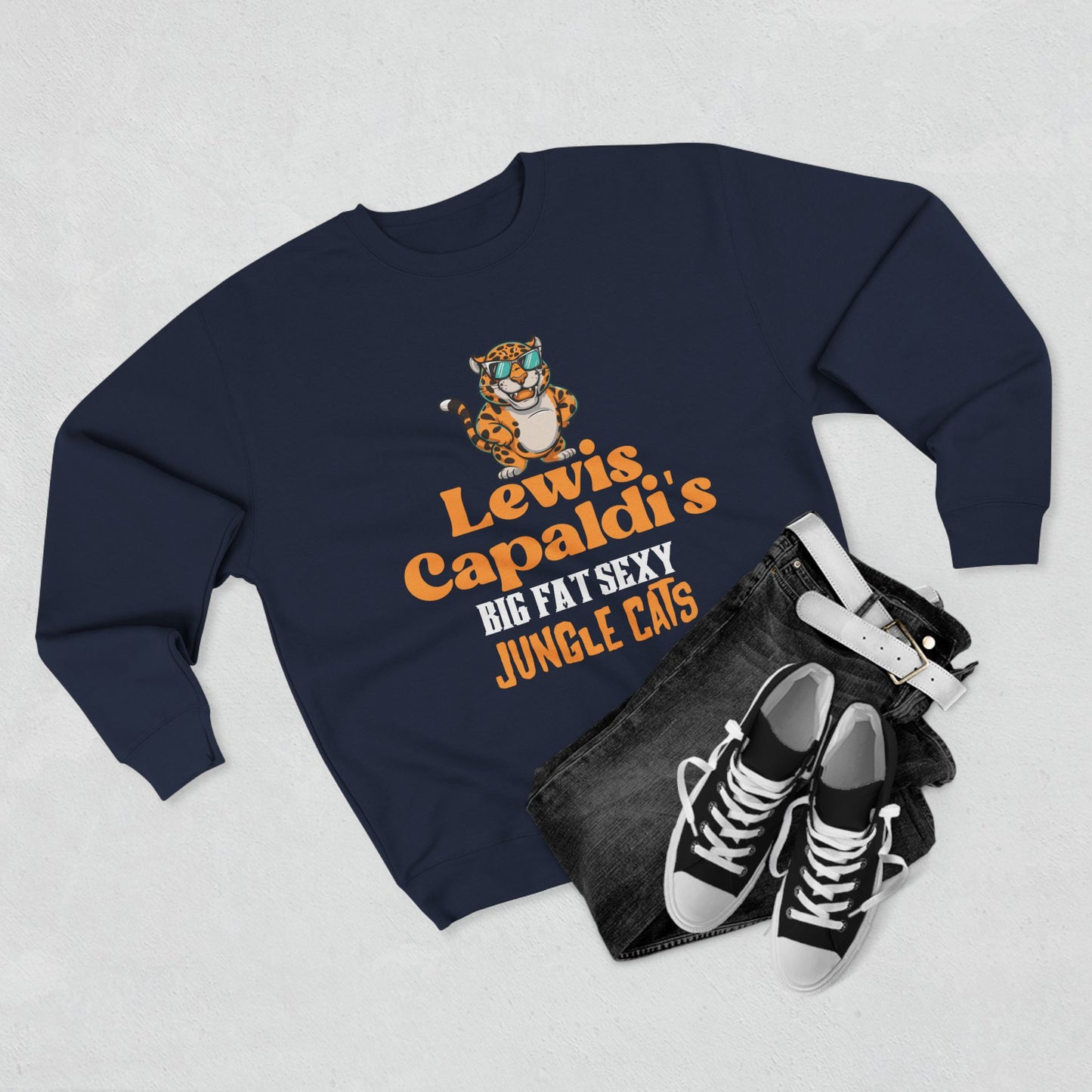 Lewis Capaldi Unisex Crewneck Sweatshirt - Big Fat Sexy Jungle Cats