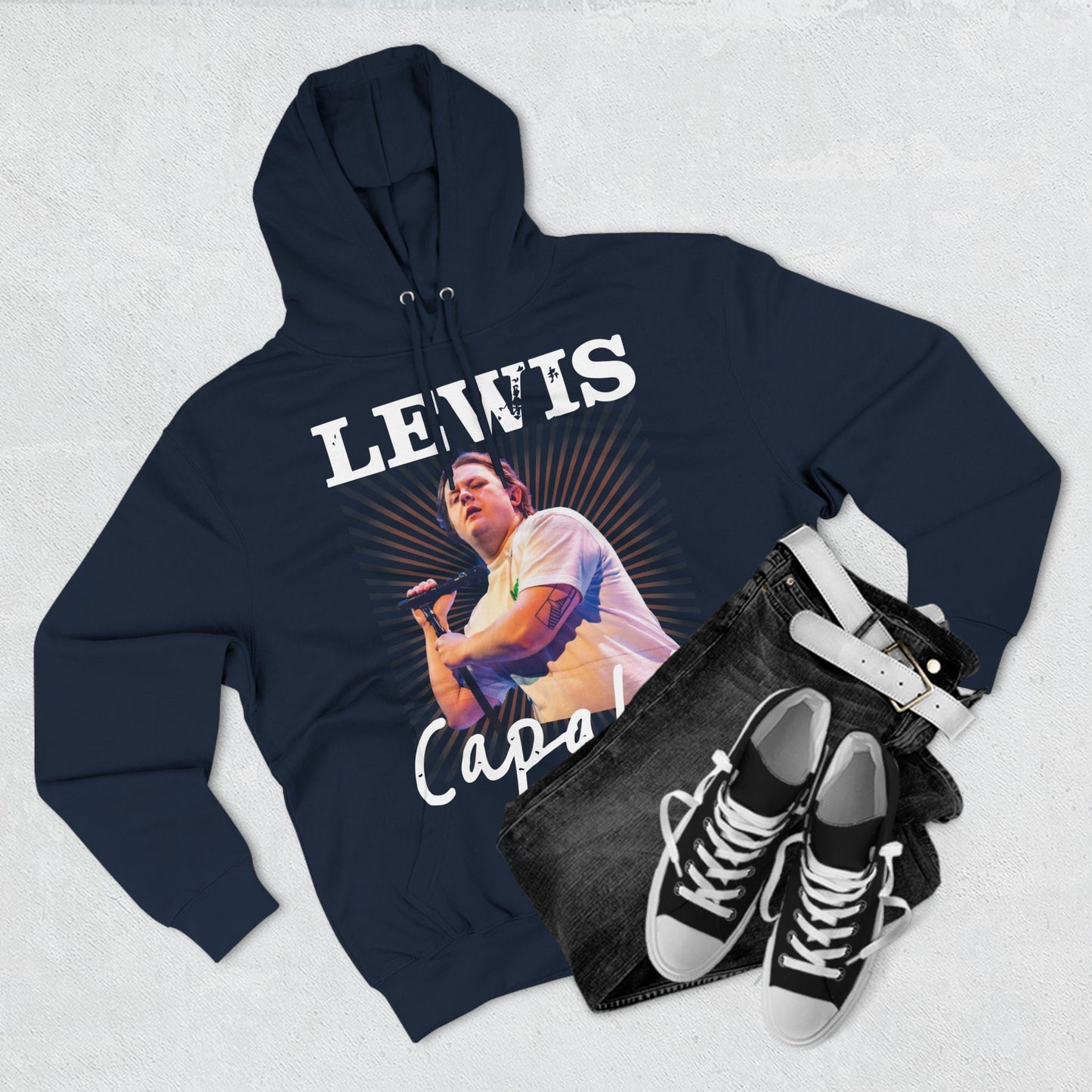 Lewis Capaldi Three-Panel Fleece Hoodie - Graphic