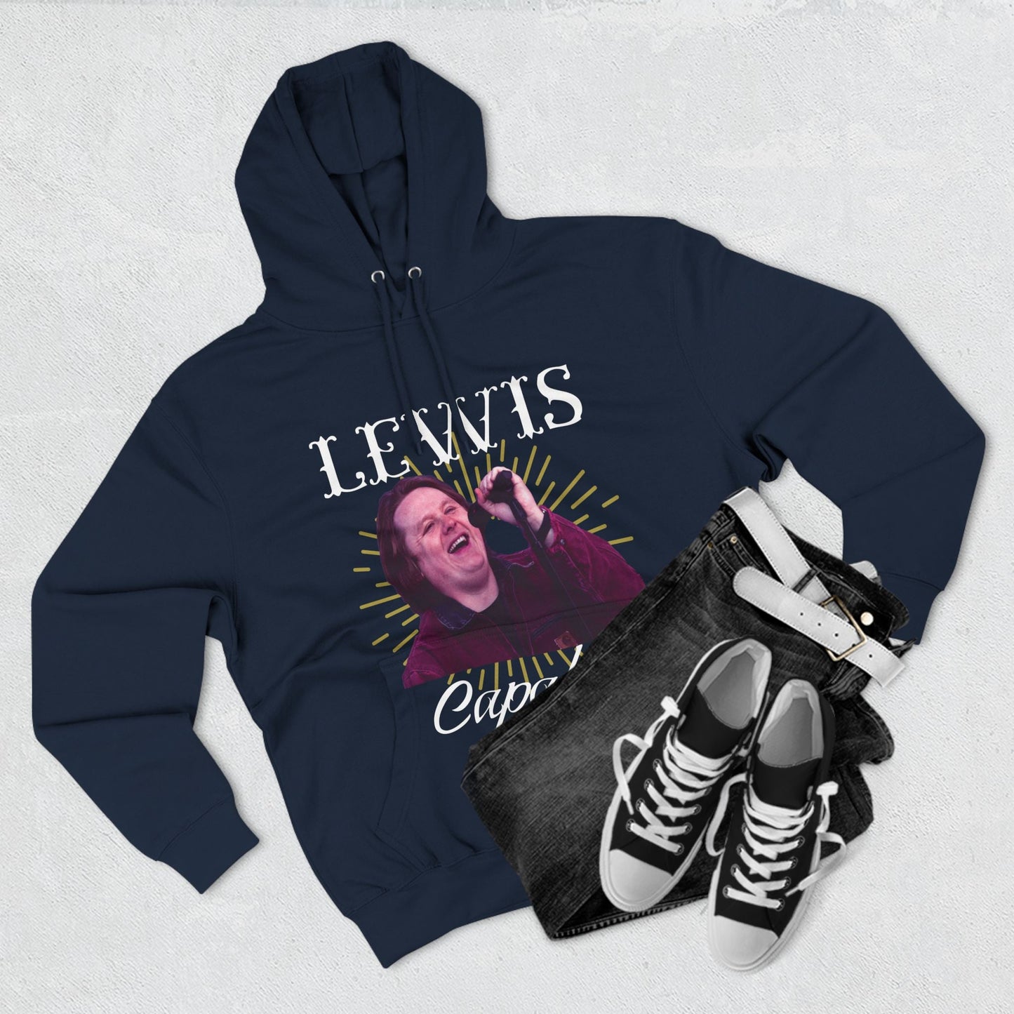 Lewis Capaldi Three-Panel Fleece Hoodie - Graphic