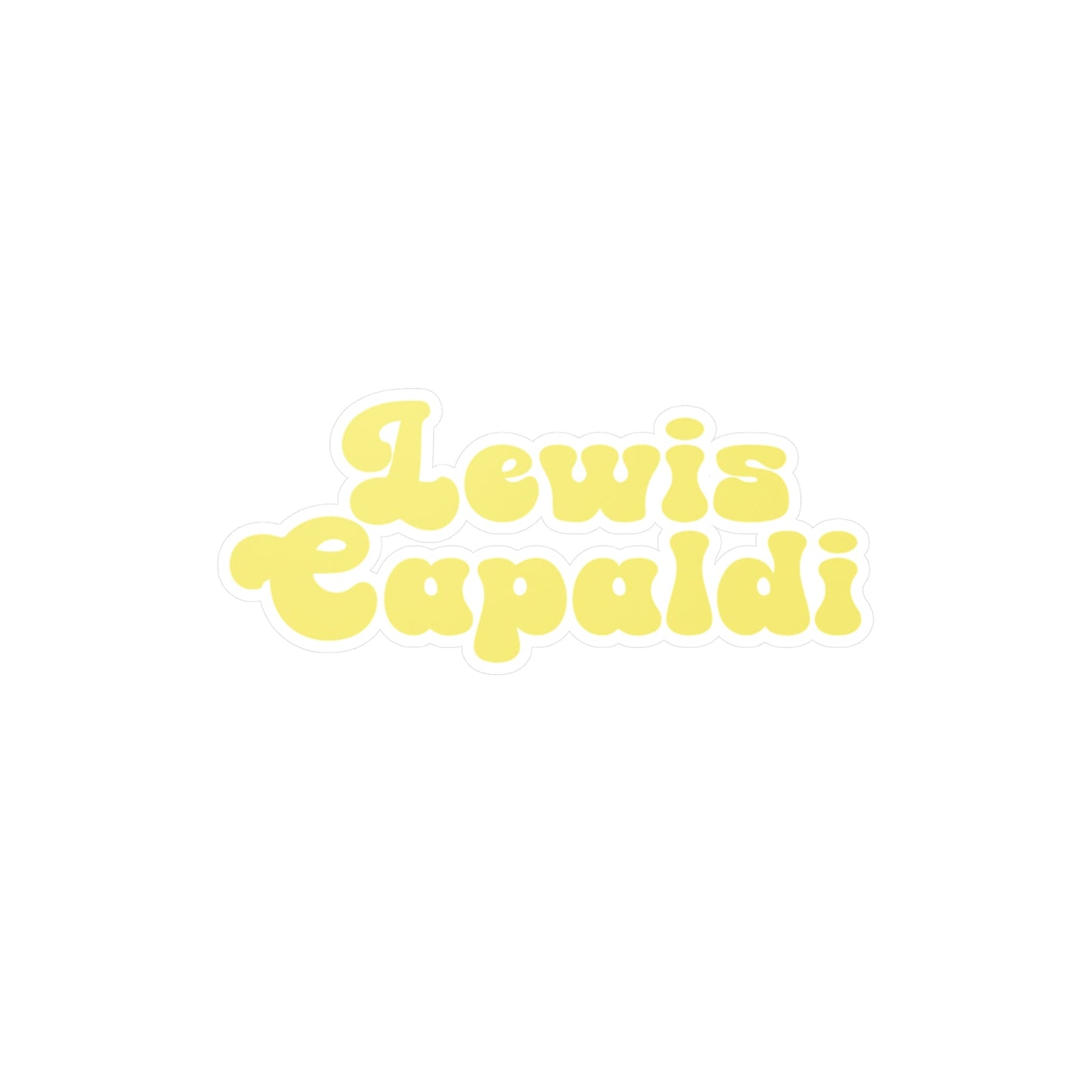 Lewis Capaldi Kiss-Cut Vinyl Stickers - Writing