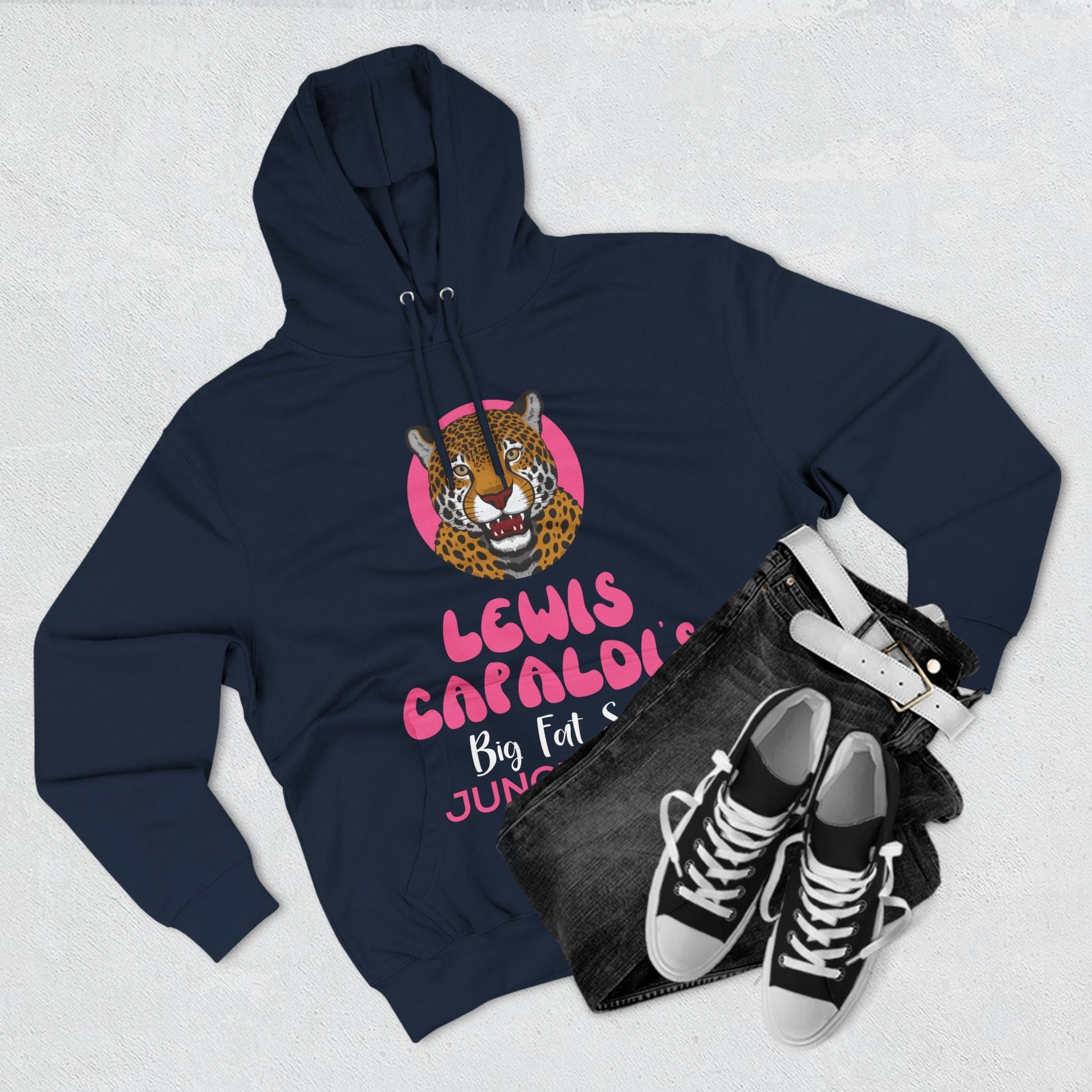 Lewis Capaldi Three-Panel Fleece Hoodie - Big Fat Sexy Jungle Cats - Hoodie