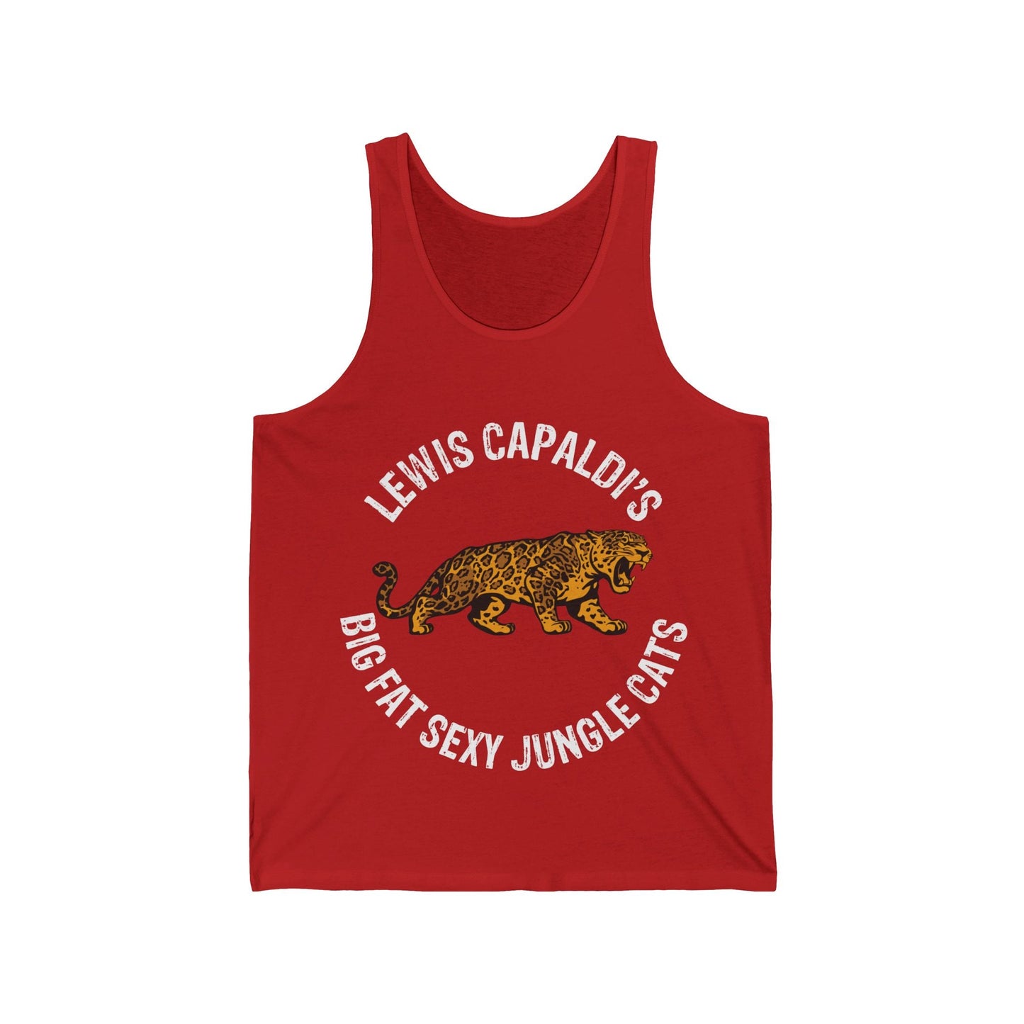 Lewis Capaldi Unisex Jersey Tank Top - Big Fat Sexy jungle cats