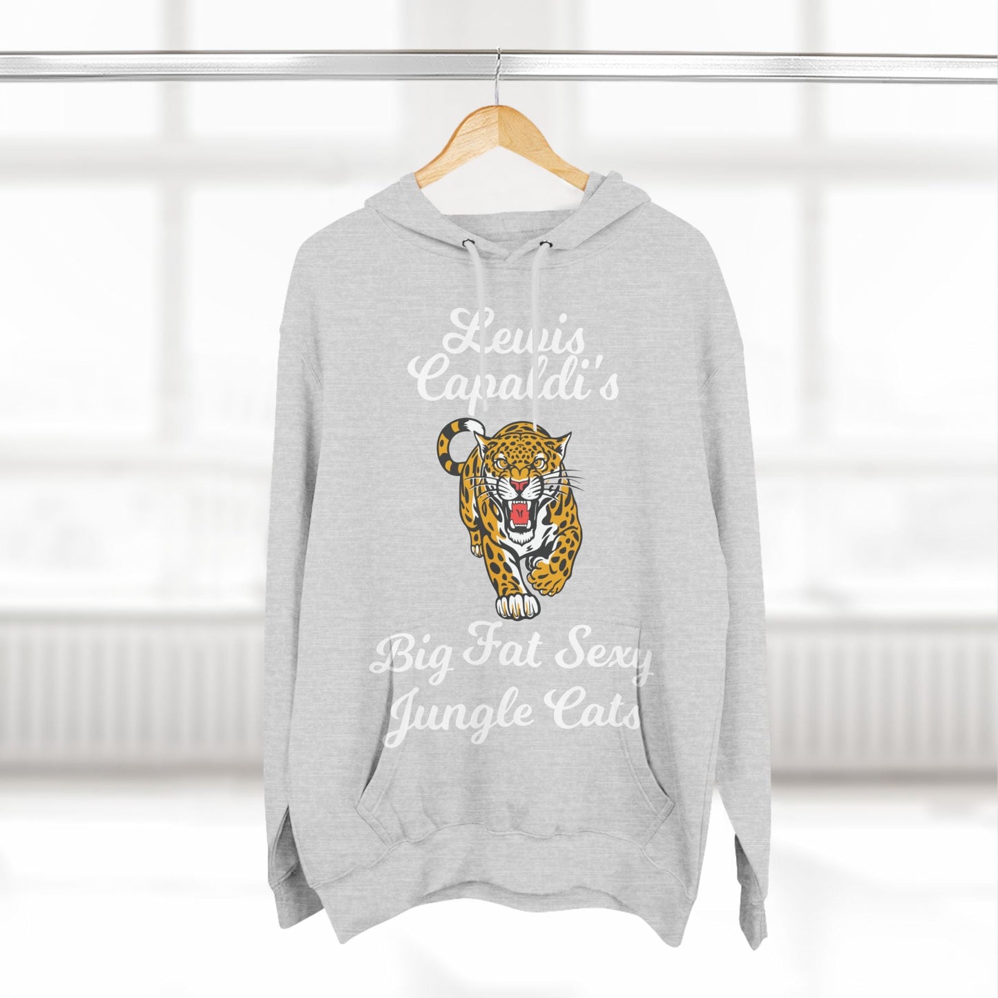 Lewis Capaldi Three-Panel Fleece Hoodie - Big Fat Sexy Jungle Cats