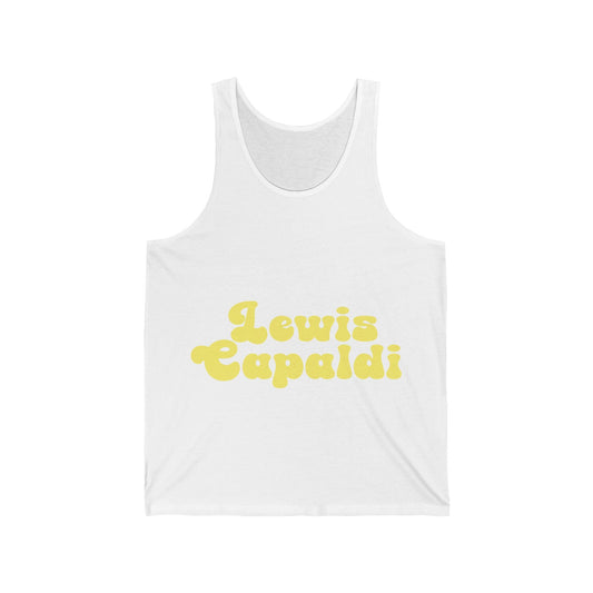 Lewis Capaldi Unisex Jersey Tank Top - Writing