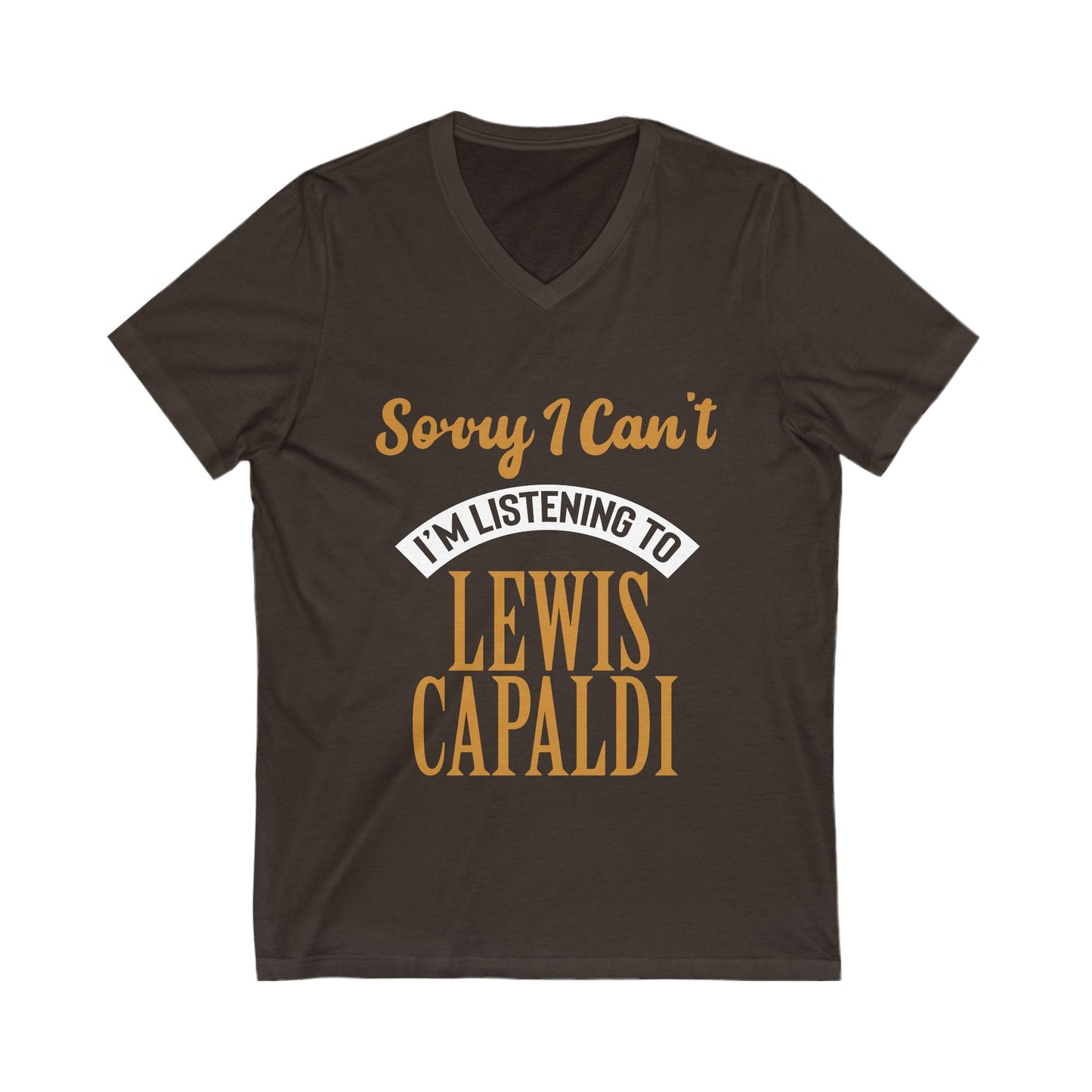 Lewis Capaldi Unisex V-Neck Tee - Sorry I'm Listening