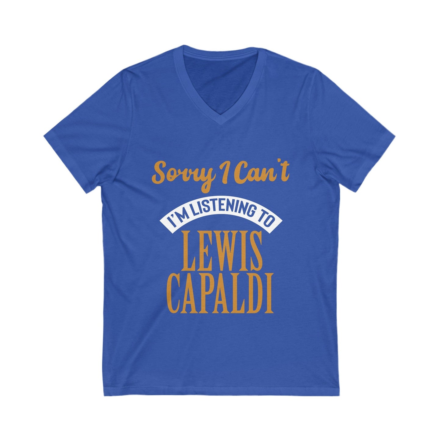 Lewis Capaldi Unisex V-Neck Tee - Sorry I'm Listening