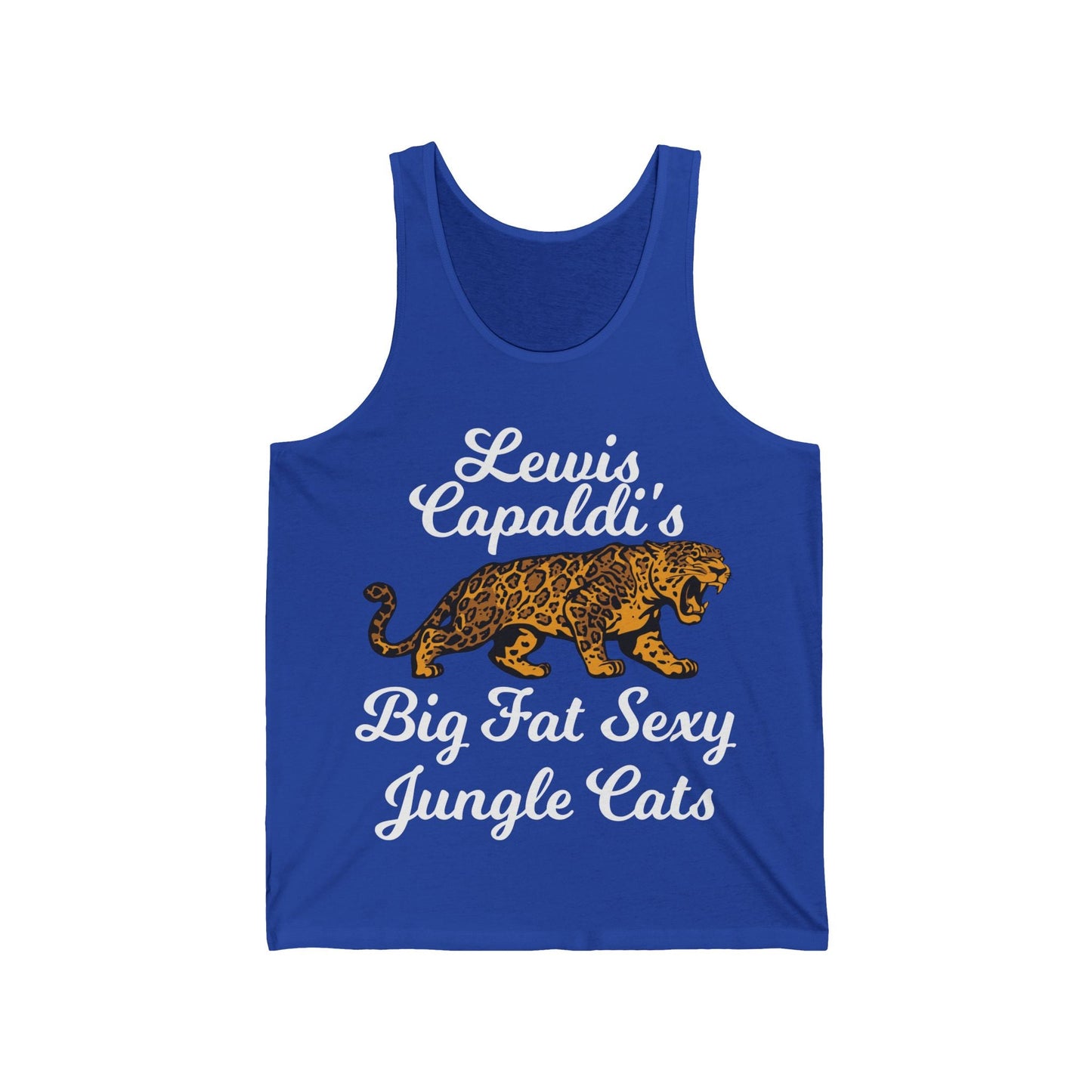 Lewis Capaldi Unisex Jersey Tank Top - Big Fat Sexy jungle cats