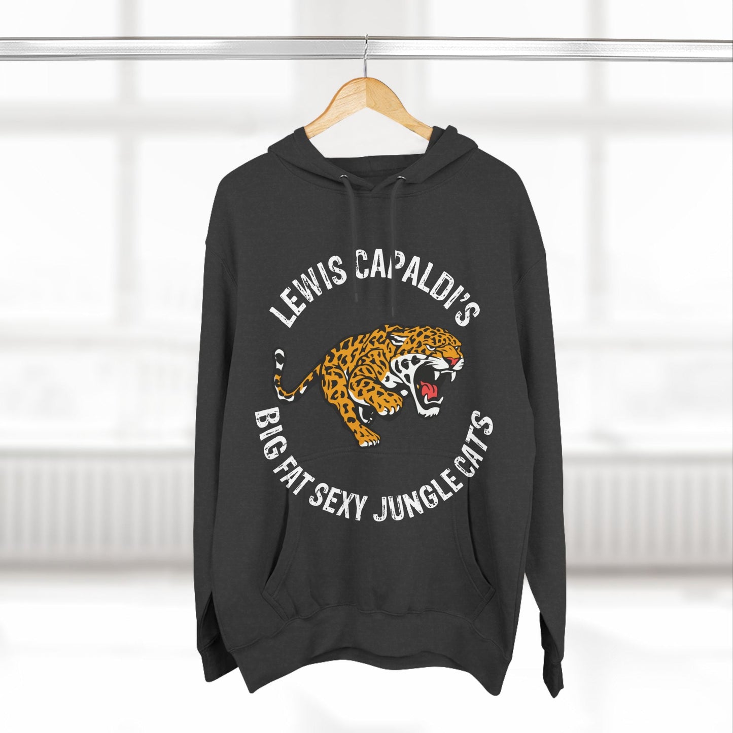 Lewis Capaldi Three-Panel Fleece Hoodie - Big Fat Sexy Jungle Cats