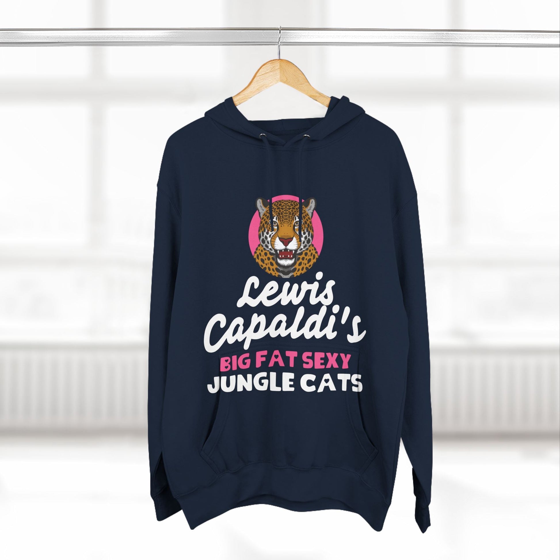 Lewis Capaldi Three-Panel Fleece Hoodie - Big Fat Sexy Jungle Cats - Hoodie