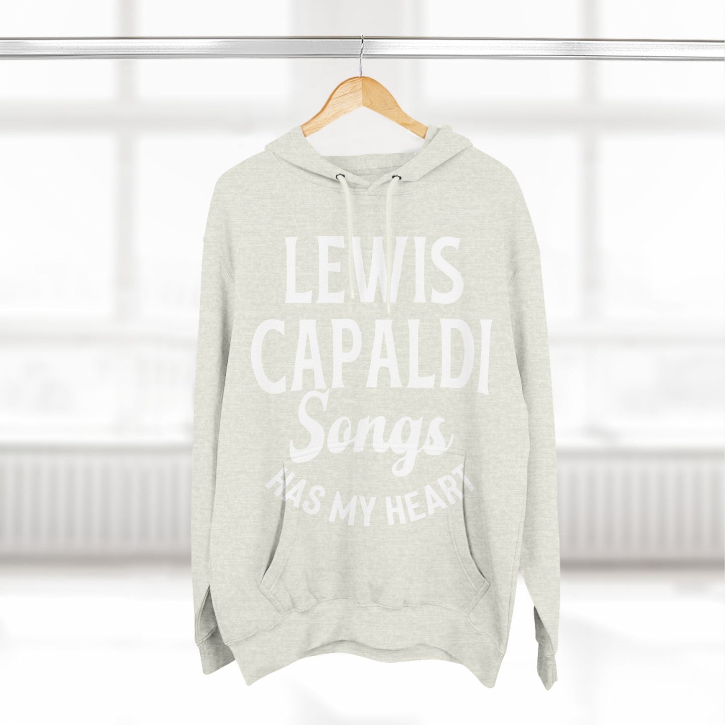 Lewis Capaldi Three-Panel Fleece Hoodie - Lewis Capaldi songs has my heart