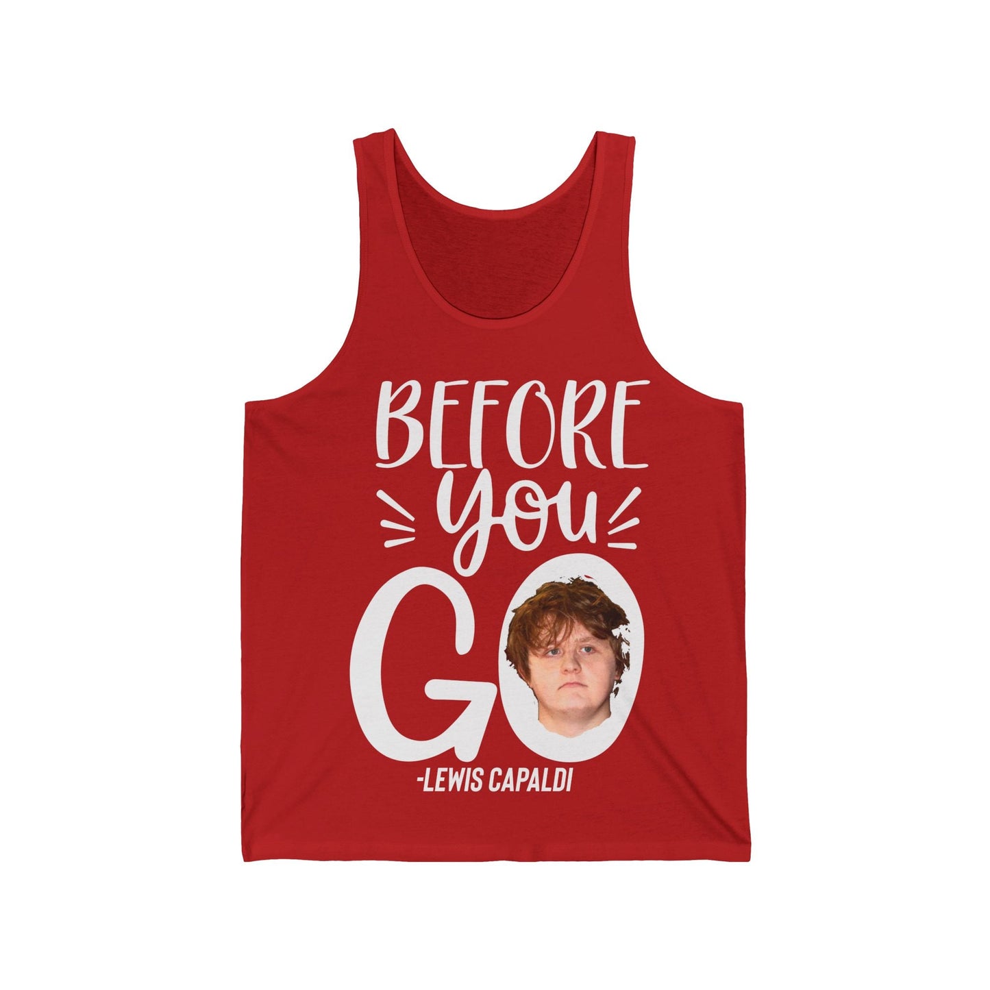 Lewis Capaldi Unisex Jersey Tank Top - Before you go