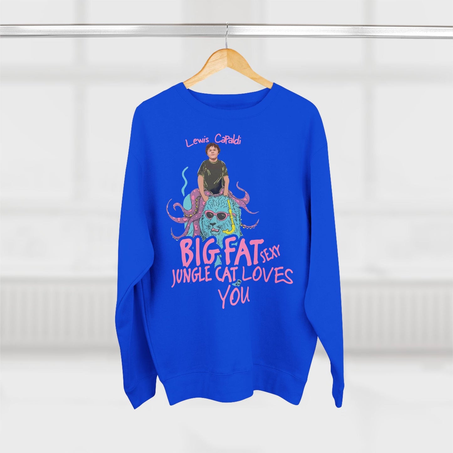 Lewis Capaldi Unisex Crewneck Sweatshirt - Big Fat Sexy Jungle Cats