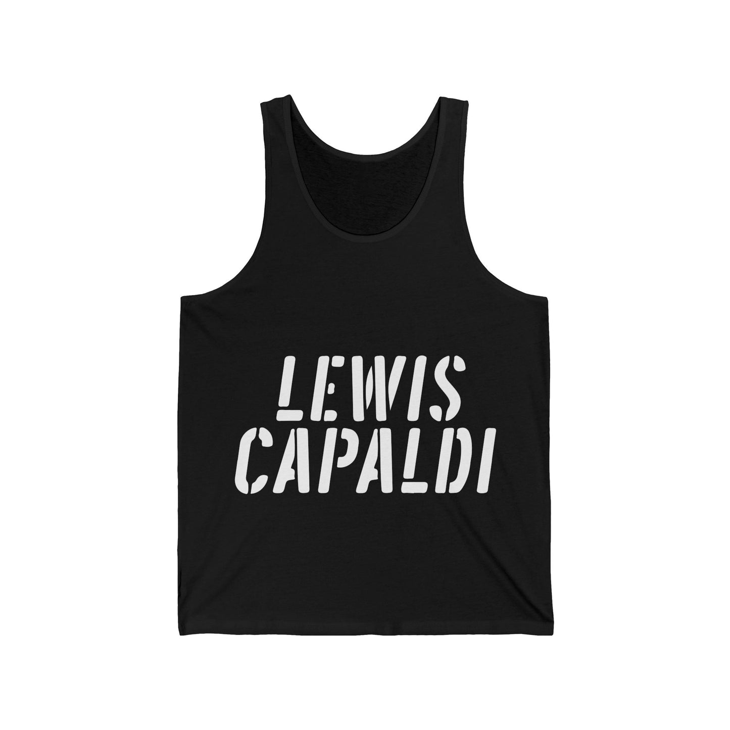 Lewis Capaldi Unisex Jersey Tank Top - Writing