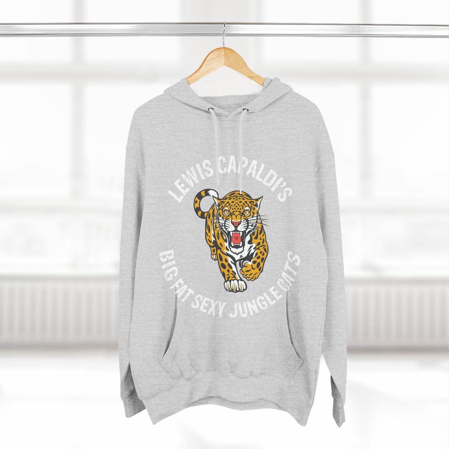 Lewis Capaldi Three-Panel Fleece Hoodie - Big Fat Sexy Jungle Cats