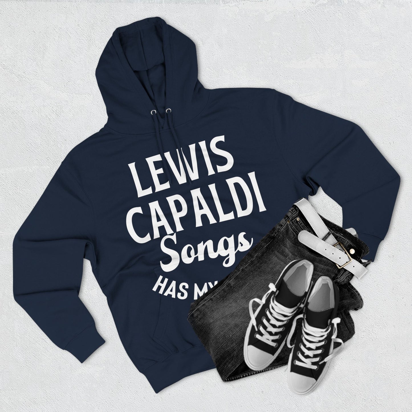 Lewis Capaldi Three-Panel Fleece Hoodie - Lewis Capaldi songs has my heart