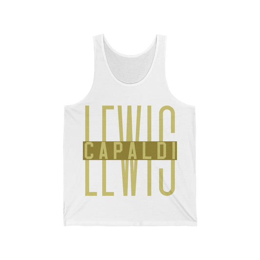 Lewis Capaldi Unisex Jersey Tank Top - Writing