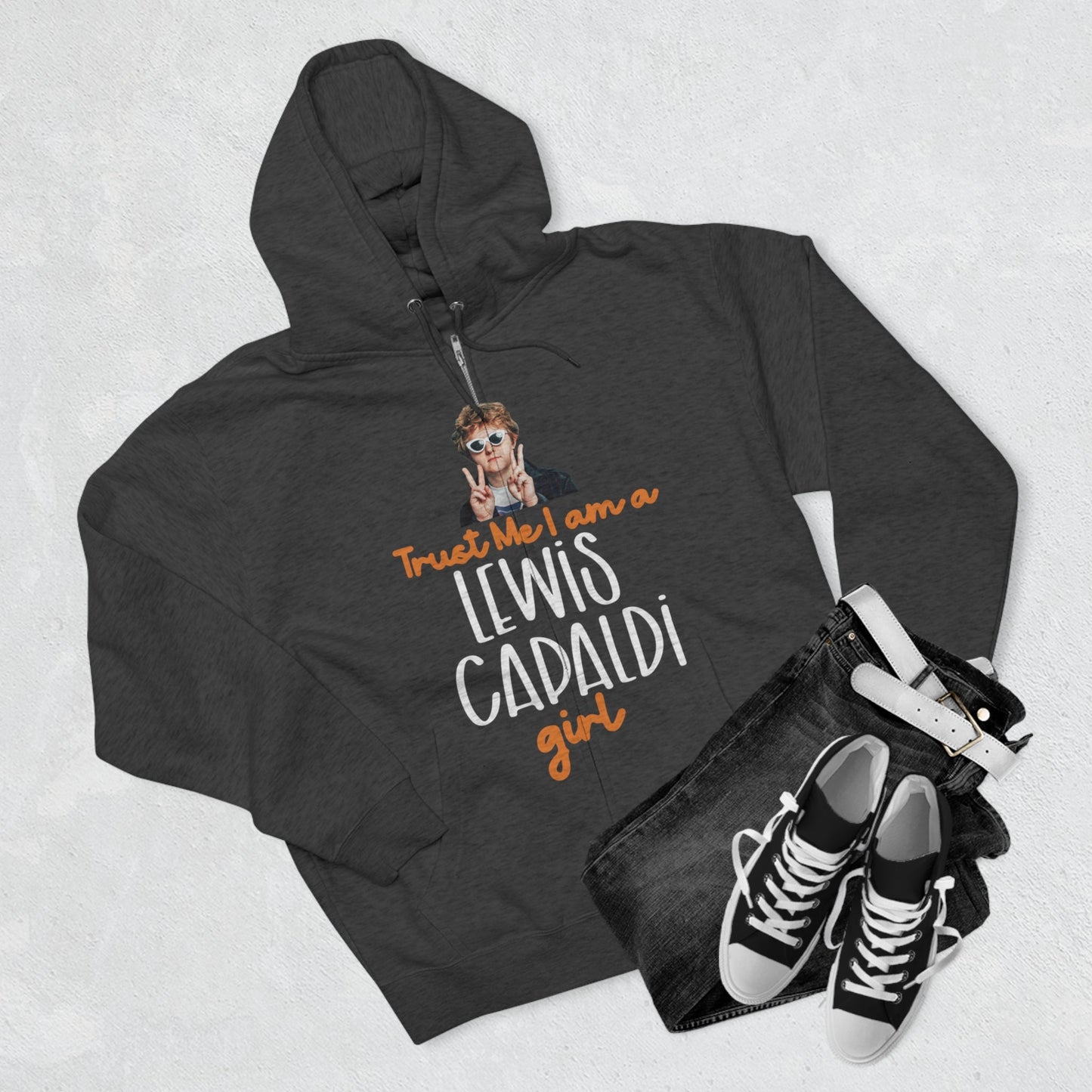 Lewis Capaldi Unisex Zip Hoodie - Trust me I am a Lewis Capaldi Girl