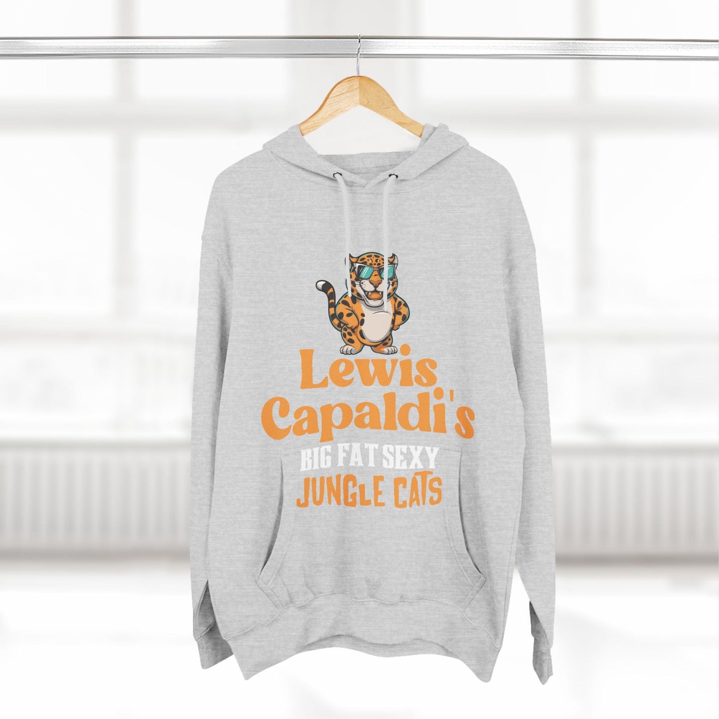 Lewis Capaldi Three-Panel Fleece Hoodie - Big Fat Sexy Jungle Cats - Hoodie