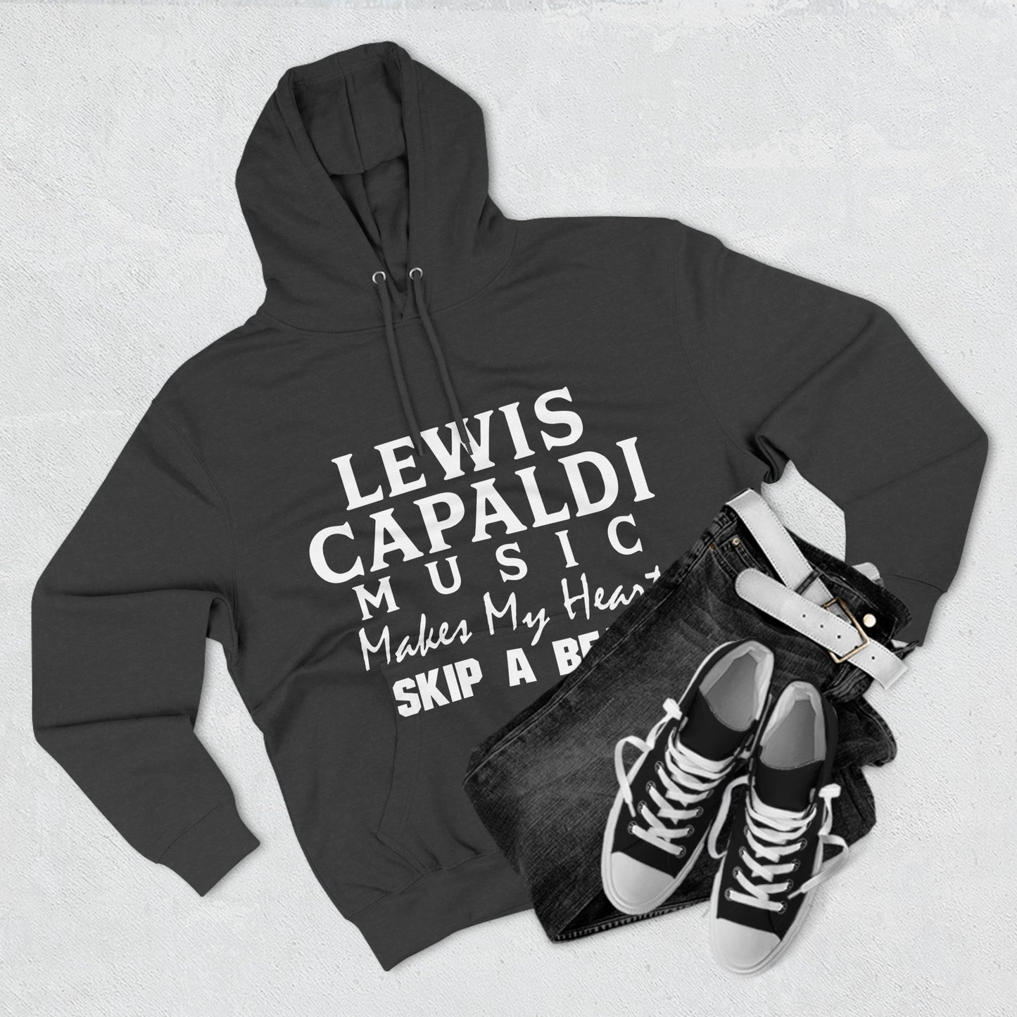 Lewis Capaldi Three-Panel Fleece Hoodie - Lewis Capaldi music