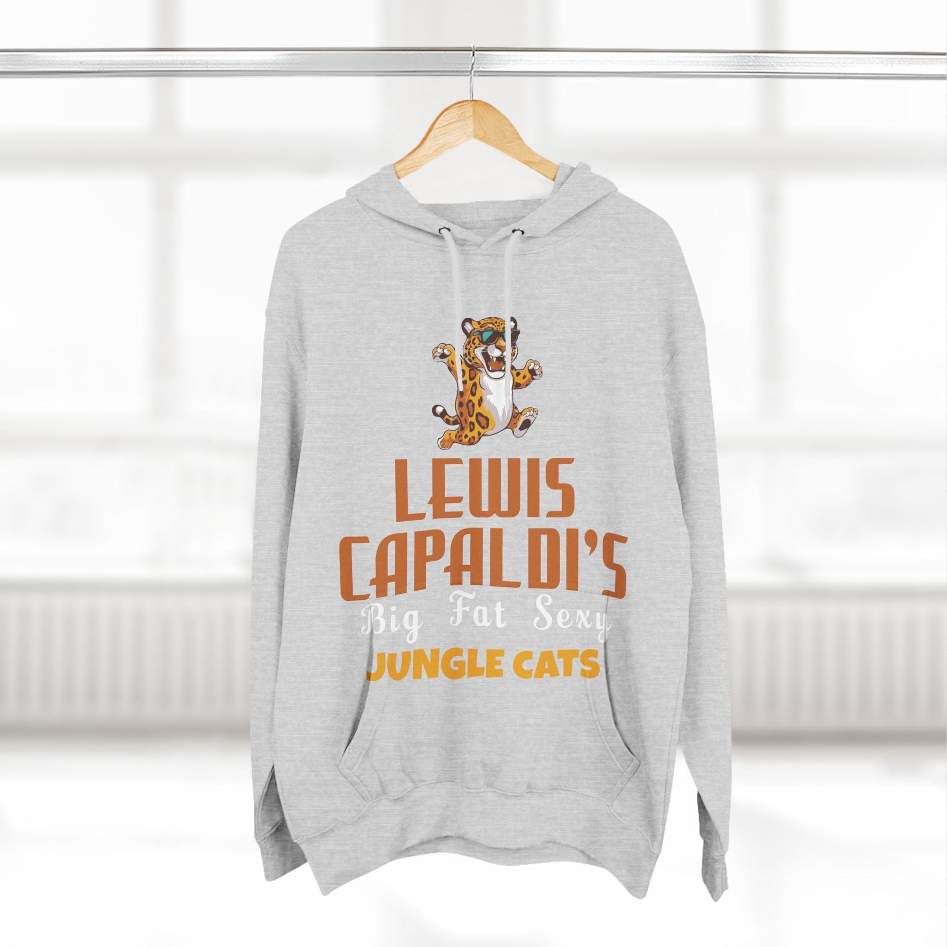 Lewis Capaldi Three-Panel Fleece Hoodie - Big Fat Sexy Jungle Cats - Hoodie