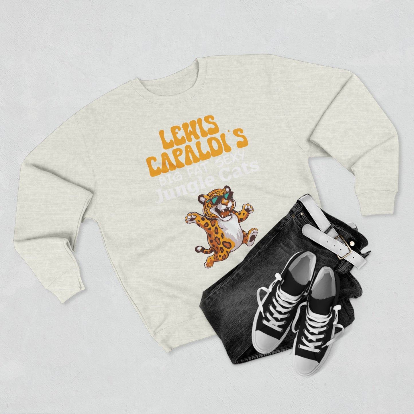 Lewis Capaldi Unisex Crewneck Sweatshirt - Big Fat Sexy Jungle Cats