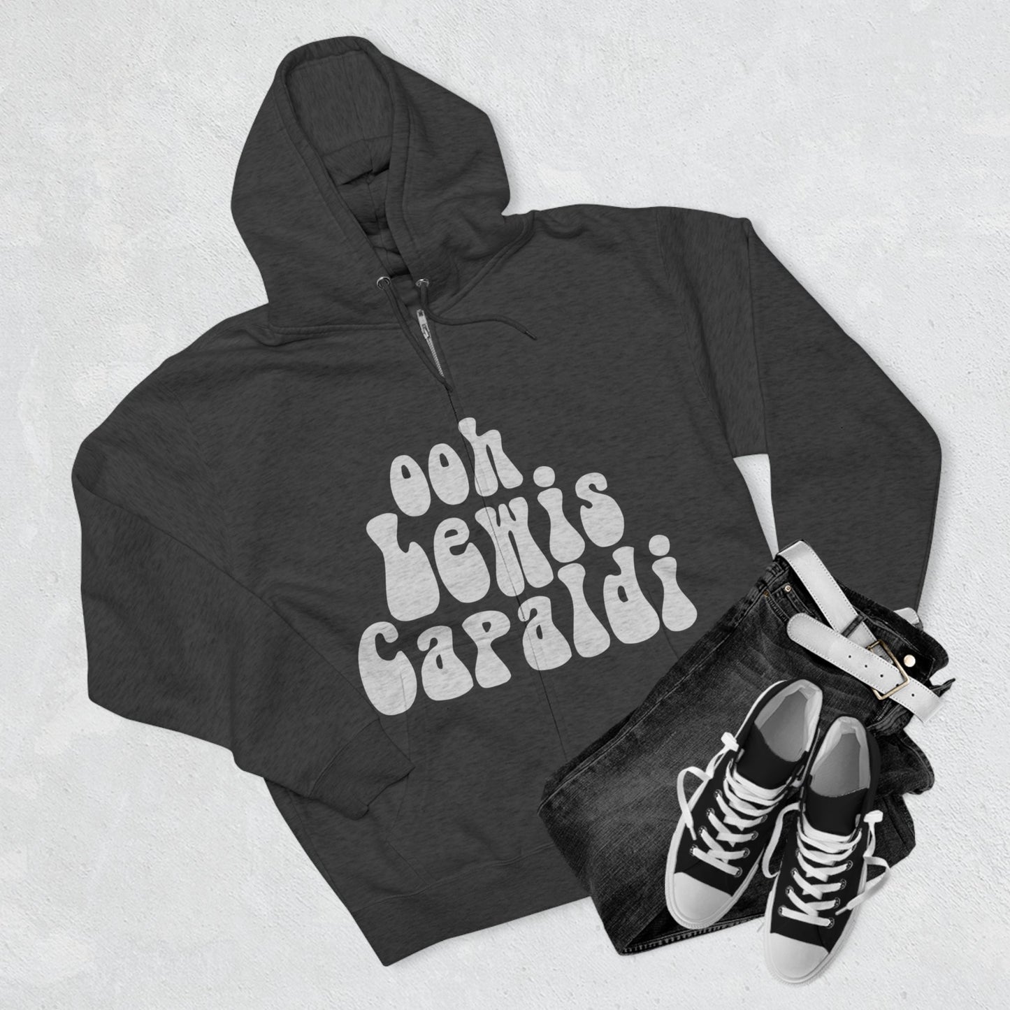 Lewis Capaldi Unisex Zip Hoodie - Ooh Lewis Capaldi