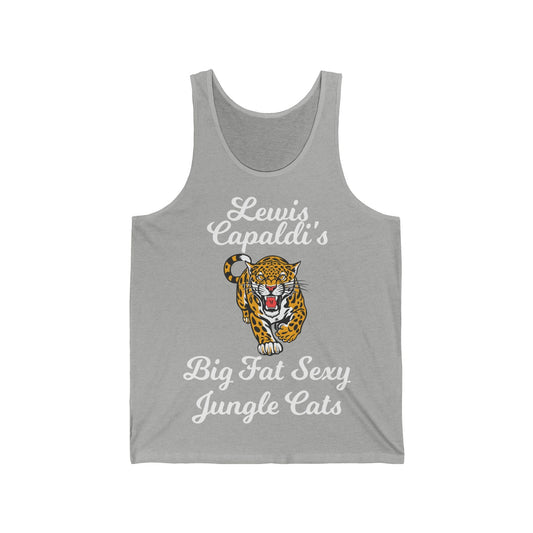 Lewis Capaldi Unisex Jersey Tank Top - Big Fat Sexy jungle cats