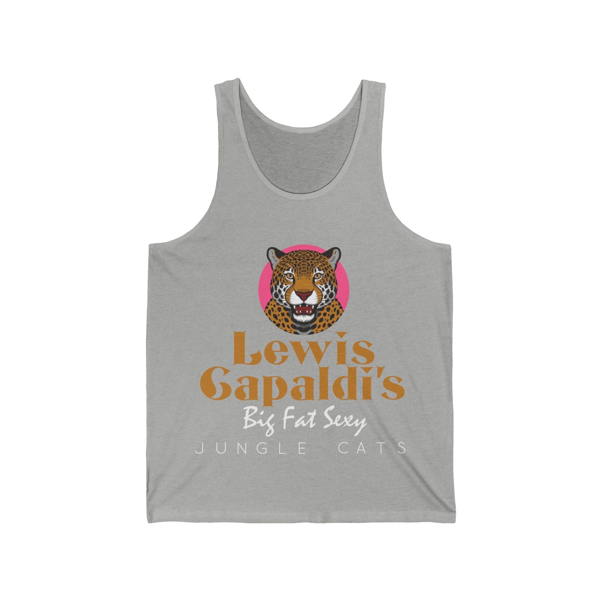 Lewis Capaldi Unisex Jersey Tank Top - Big Fat Sexy Jungle Cats - S / Athletic Heather - Tank Top