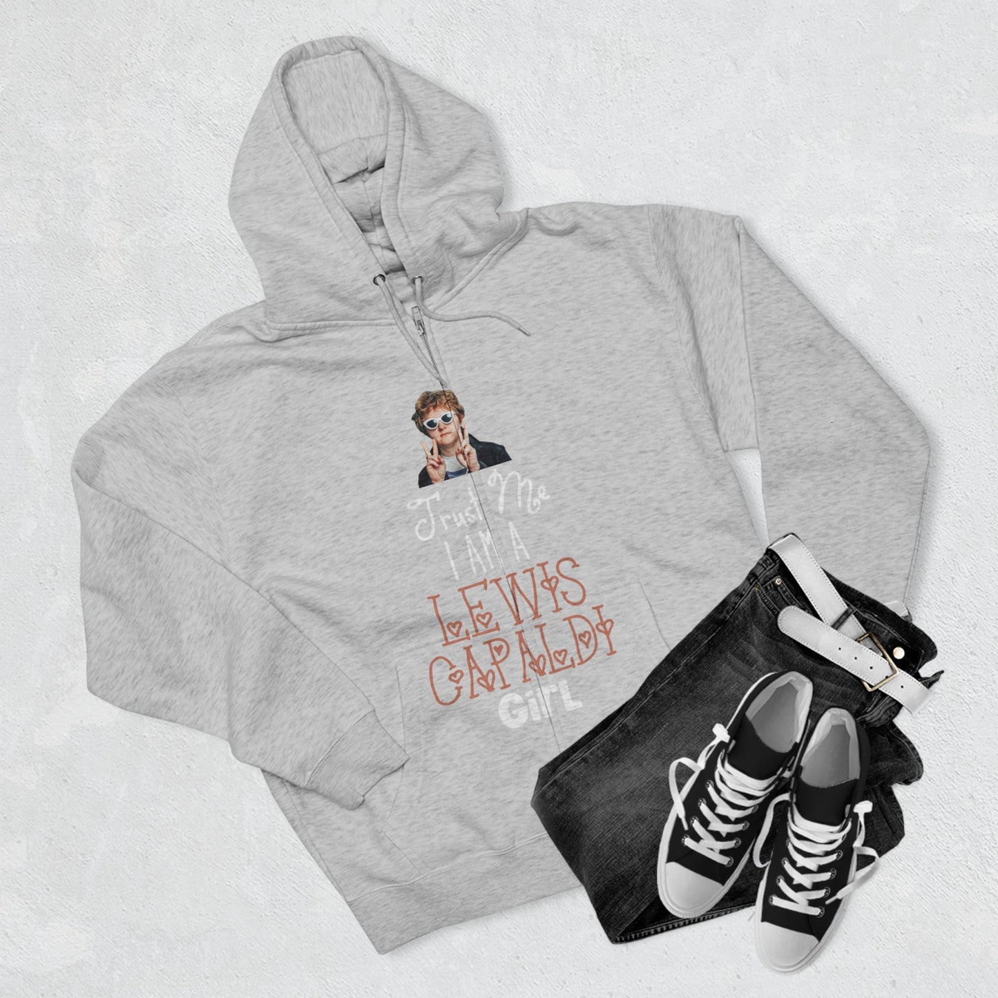 Lewis Capaldi Unisex Zip Hoodie - Trust me I am a Lewis Capaldi Girl