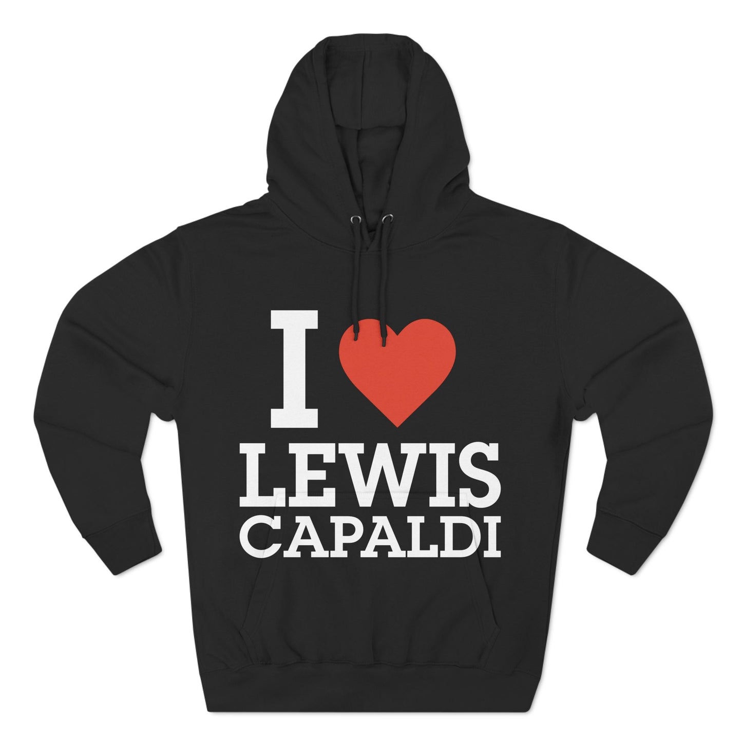 Lewis Capaldi Three-Panel Fleece Hoodie - I love Lewis Capaldi