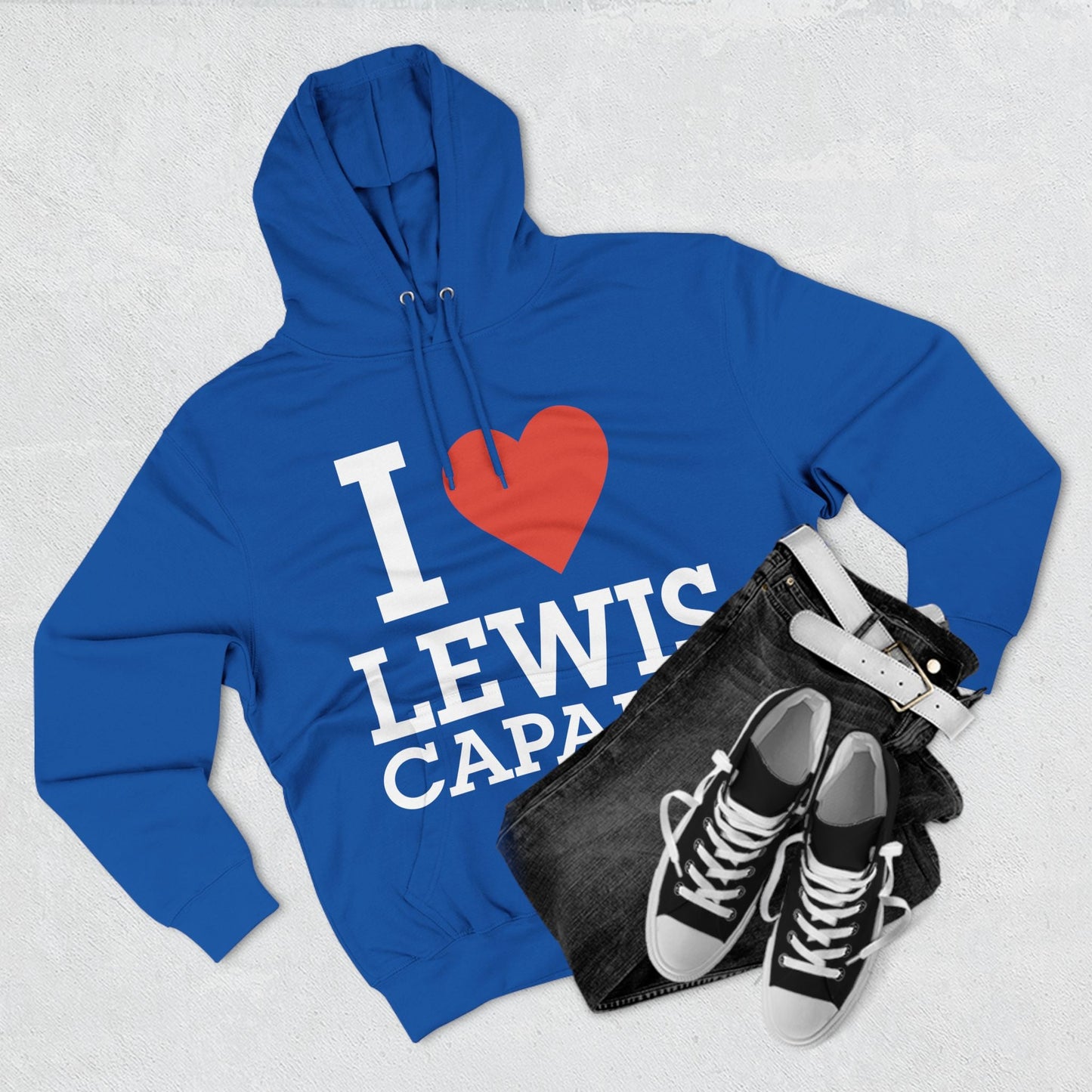 Lewis Capaldi Three-Panel Fleece Hoodie - I love Lewis Capaldi