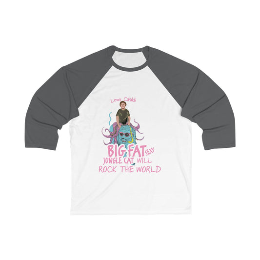 Lewis Capaldi Unisex 3\4 Sleeve Tee - Big Fat Sexy Jungle Cats